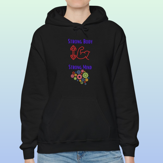 Black Women's Strong Body Strong Mind Hoodie