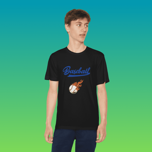 Black Youth Baseball Moisture-Wicking Tee