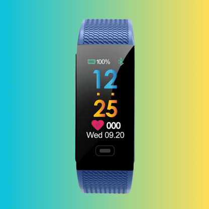 Blue Activity Tracker with Heart Rate Monitor