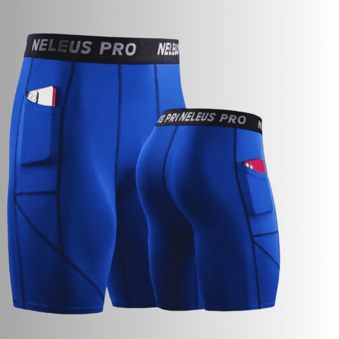 Men's Blue Compression Shorts