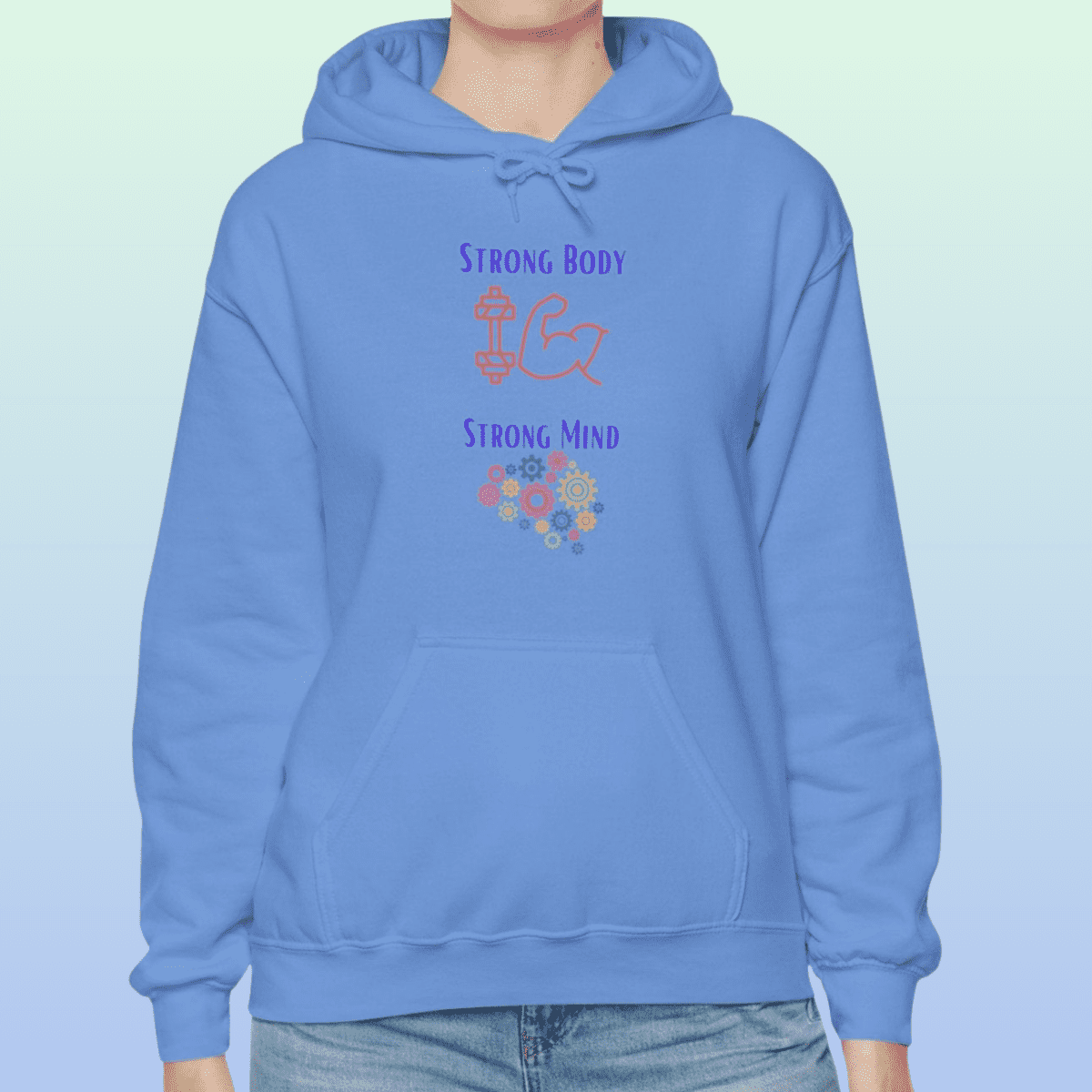 Carolina Blue Women's Strong Body Strong Mind Hoodie