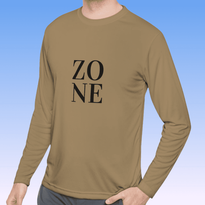Coyote Brown Men's Zone Black Long Sleeve Moisture-Wicking Tee