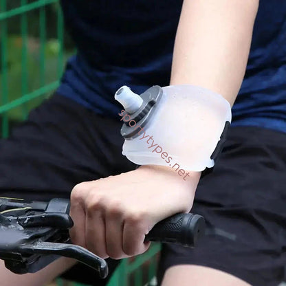 White Sporty Wrist Water Bottle