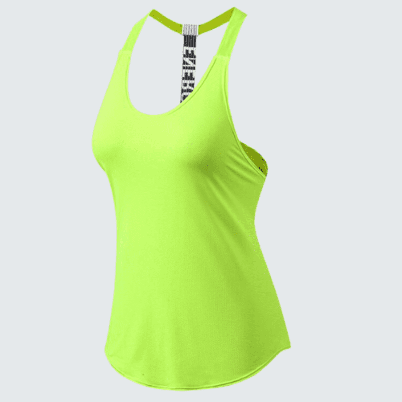 Women's Fluorescent Green Fitness Tank Top T-Strap
