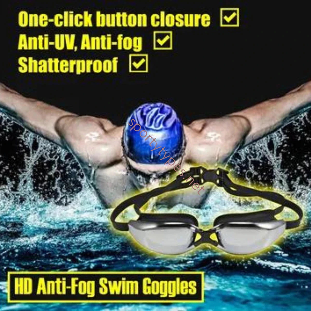 HD Anti-fog Swim Goggles