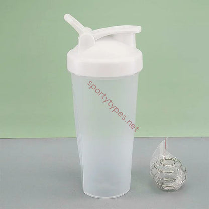 White Portable Protein Powder Shaker