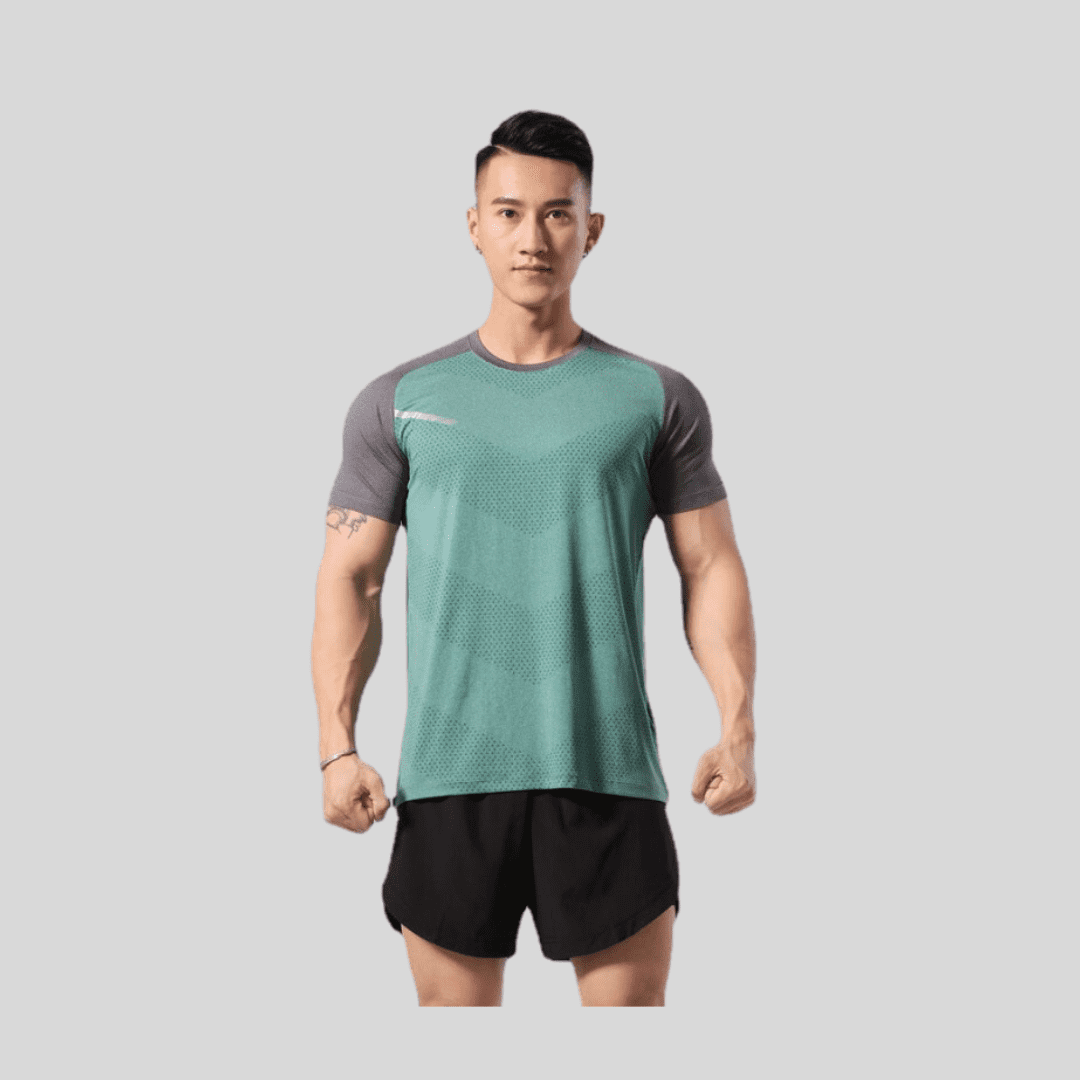 Men's Green Quick-drying Sports T-Shirt