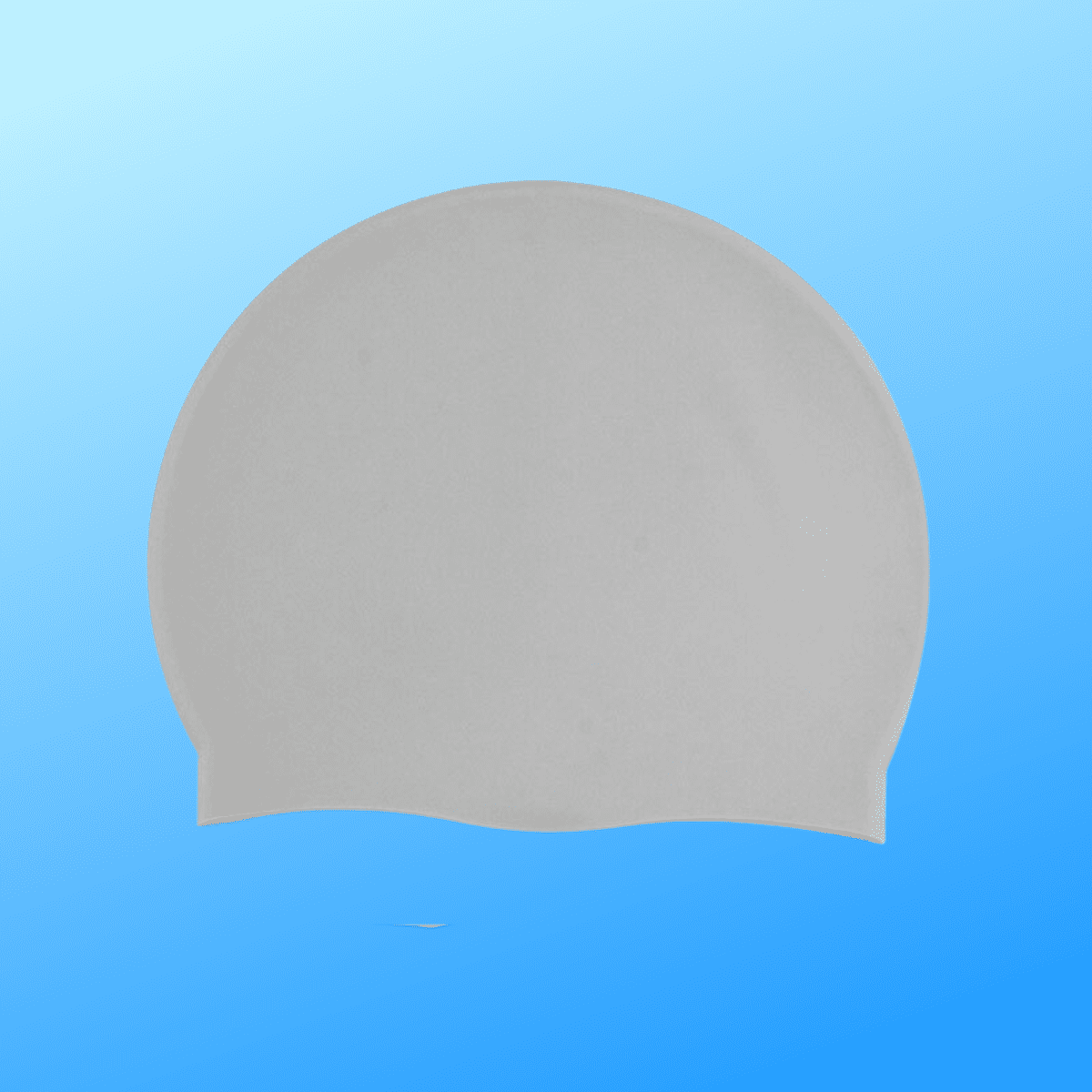 Grey Silicone Swimming Cap - Sporty Types