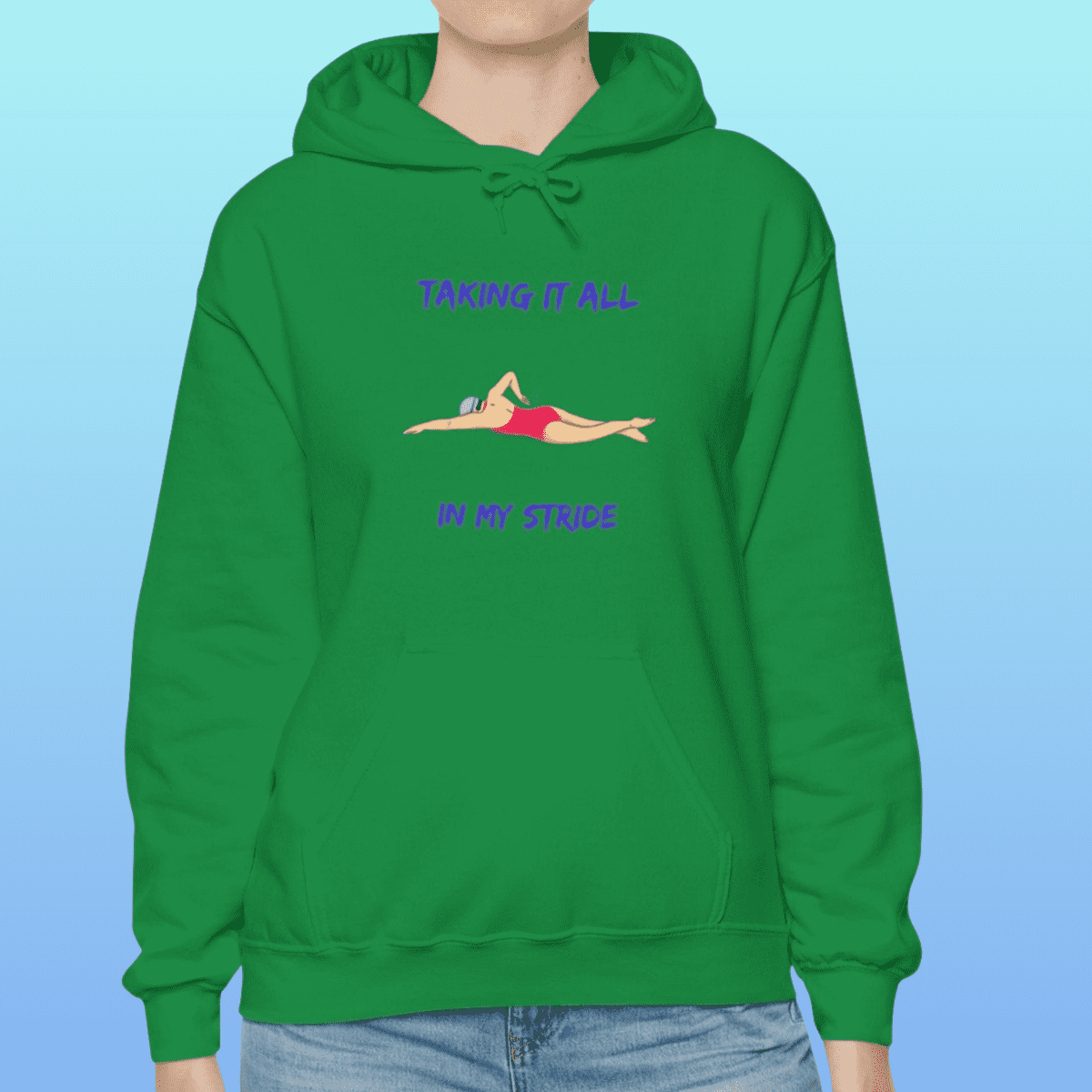 Irish Green Women's Swimming Taking It All In My Stride Hoodie