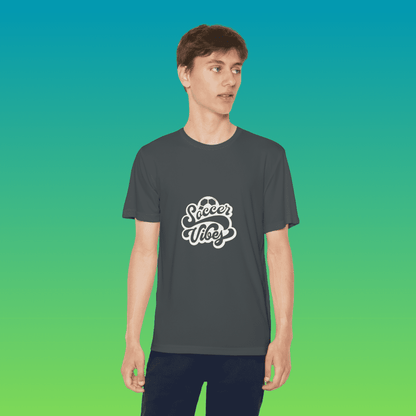 Iron Grey Youth Soccer Vibes Moisture-Wicking Tee