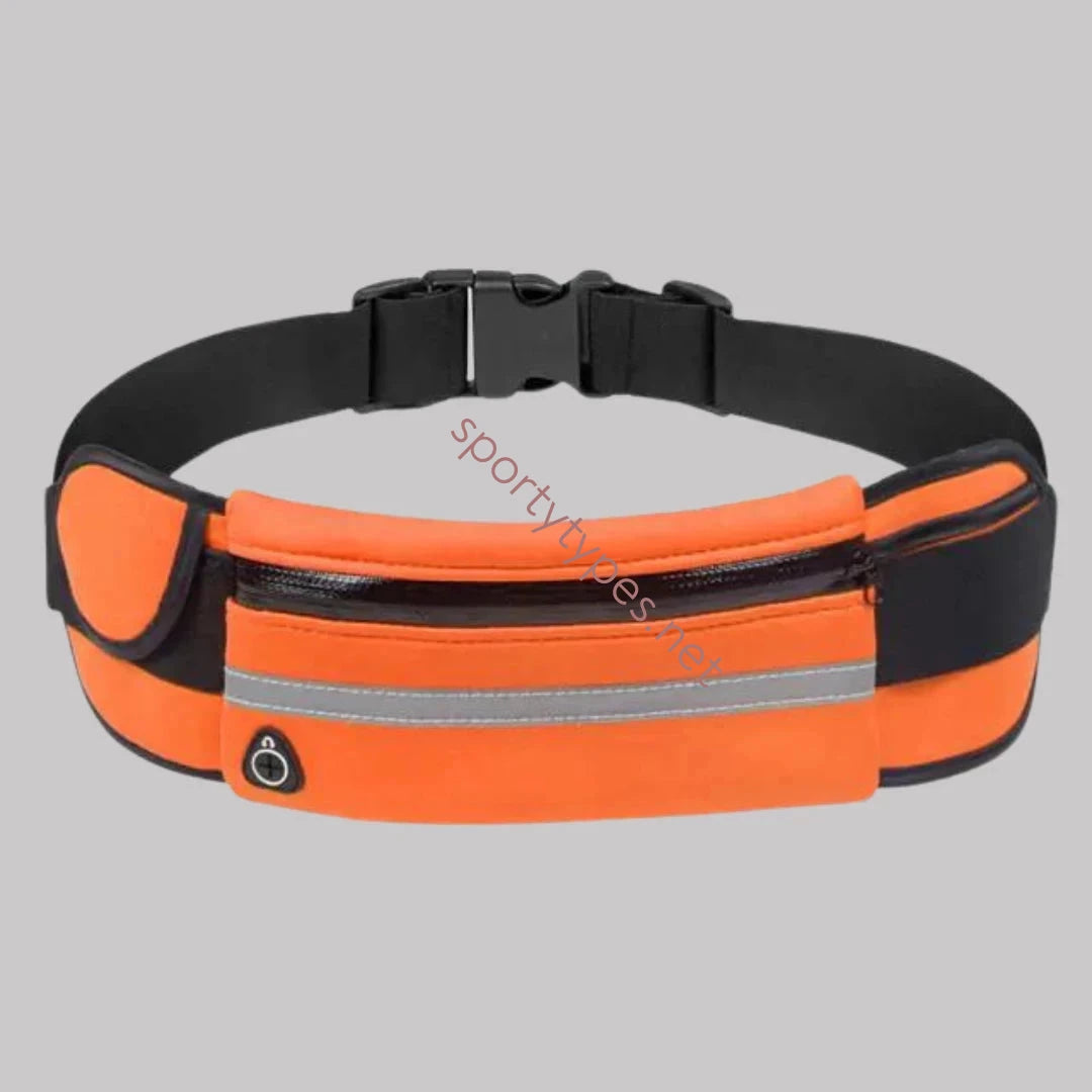 Orange Waterproof Sporty Waist Belt Bag