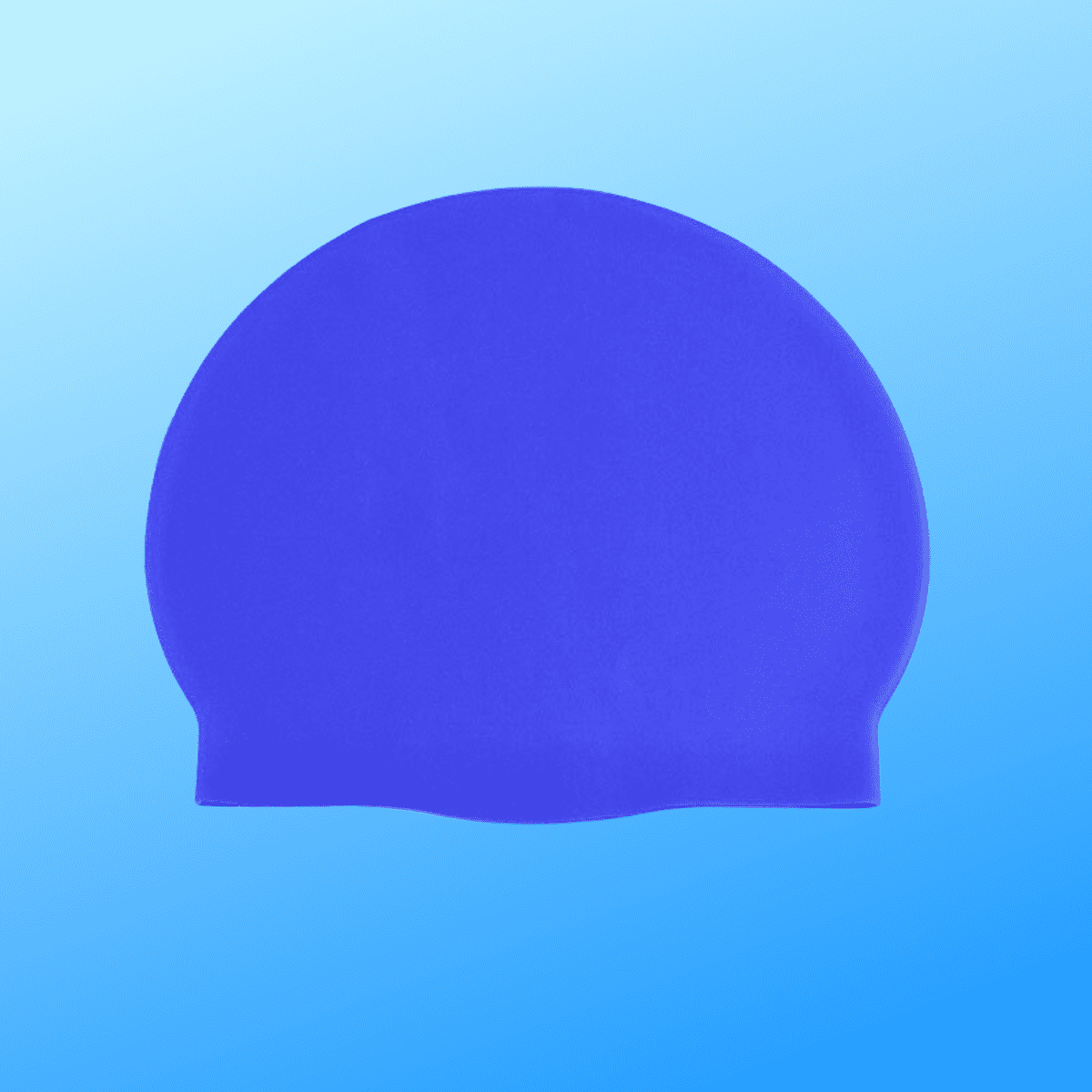 Lake Blue Silicone Swimming Cap - Sporty Types