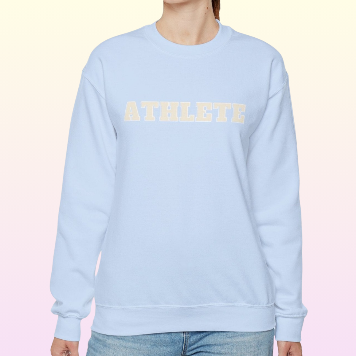 Light Blue Women's Athlete Heavy Blend Sweatshirt