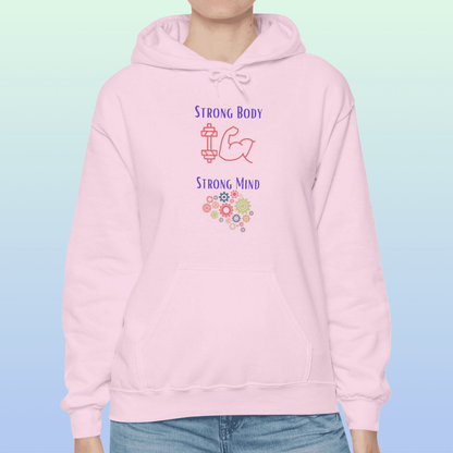 Light Pink Women's Strong Body Strong Mind Hoodie