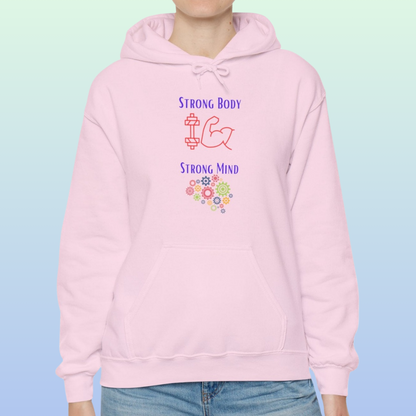 Light Pink Women's Strong Body Strong Mind Hoodie
