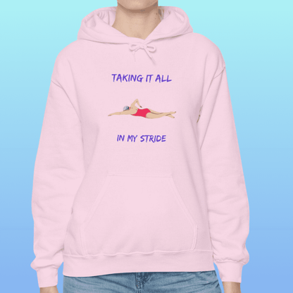 Light Pink Women's Swimming Taking It All In My Stride Hoodie