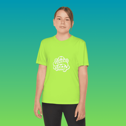 Lime Youth Soccer Vibes Moisture-Wicking Tee