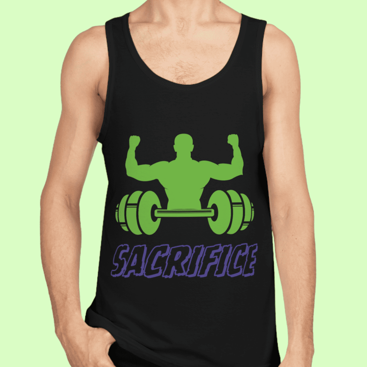 Men's Black Sacrifice Cotton Tank Top