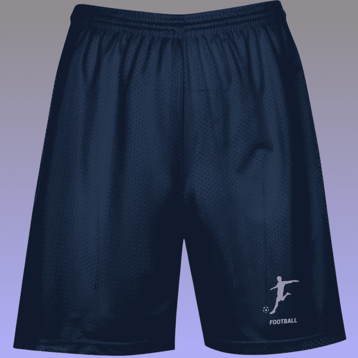Men's Navy Football Performance Mesh Shorts