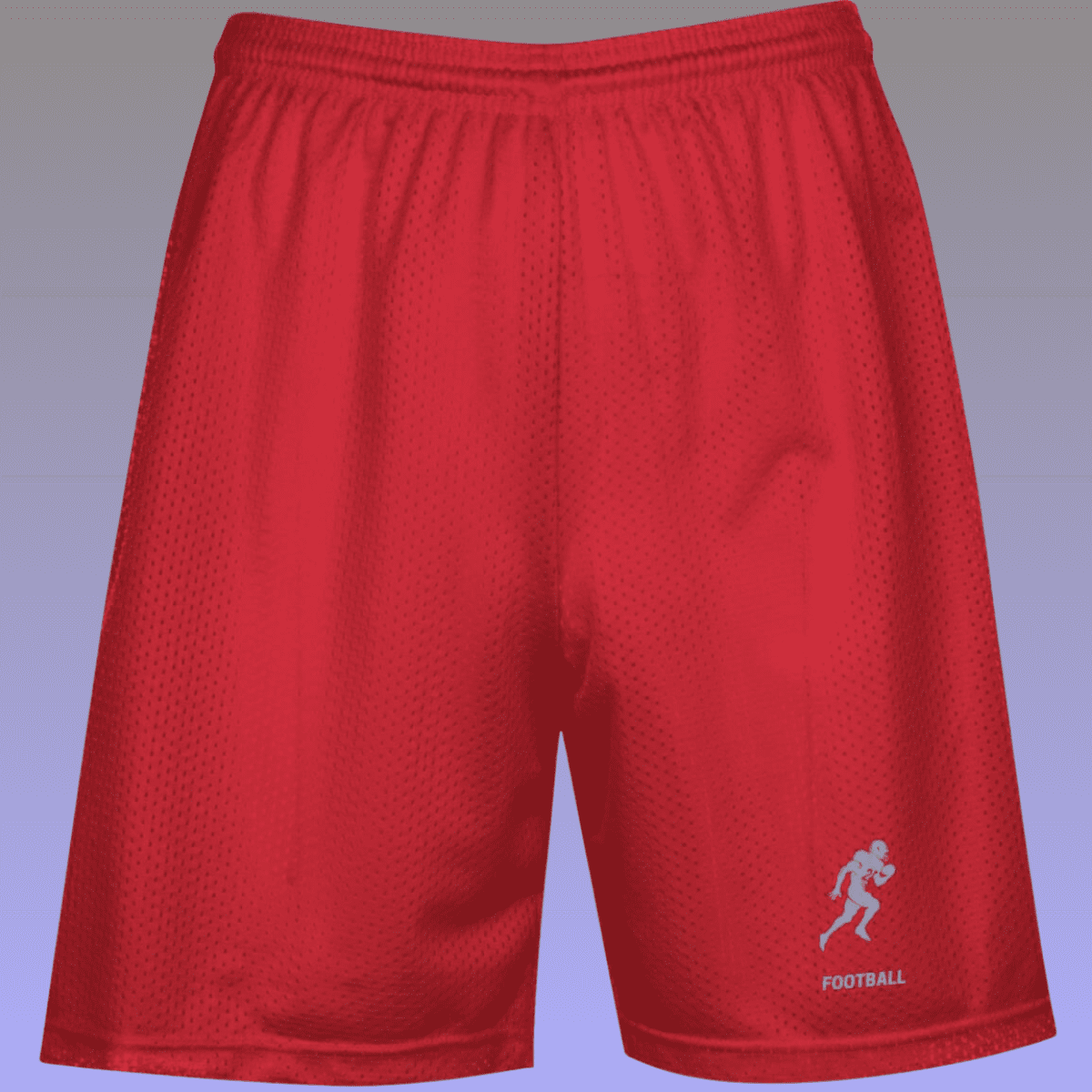 Men's Red American Football Performance Mesh Shorts