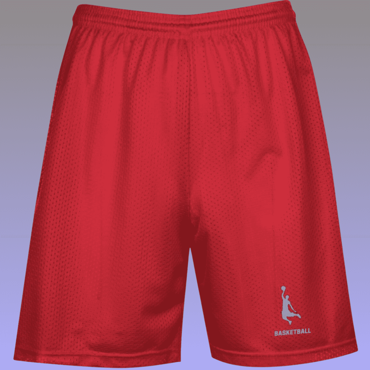 Men's Red Basketball Performance Mesh Shorts