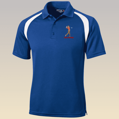 Men's Royal and White Golf Love Driving Moisture-Wicking Polo Shirt
