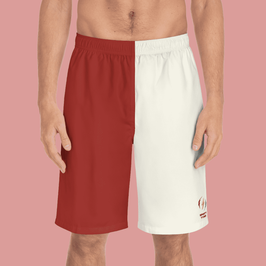 Men's Rust And Cream Board Shorts