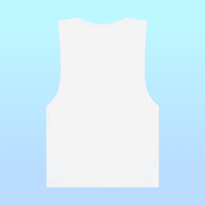 Men's White Bodybuilding Sleeveless Muscle Tee