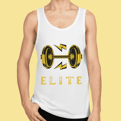 Men's White Elite Cotton Tank Top