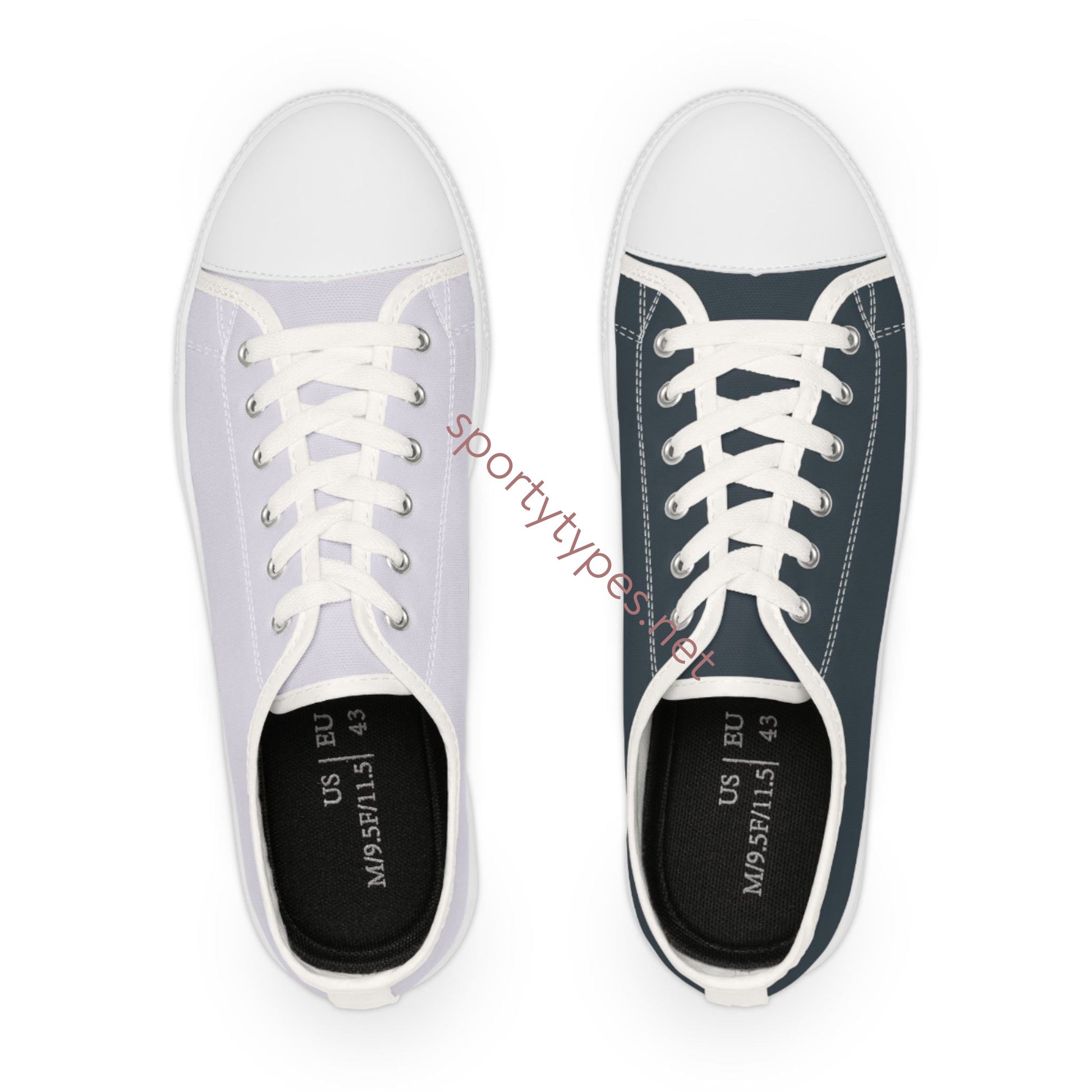 Men's Lavender & Charcoal Low Top Sneakers