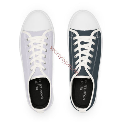 Men's Lavender & Charcoal Low Top Sneakers