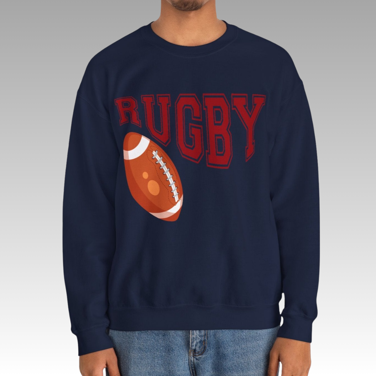 Navy Men's Rugby Heavy Blend Sweatshirt