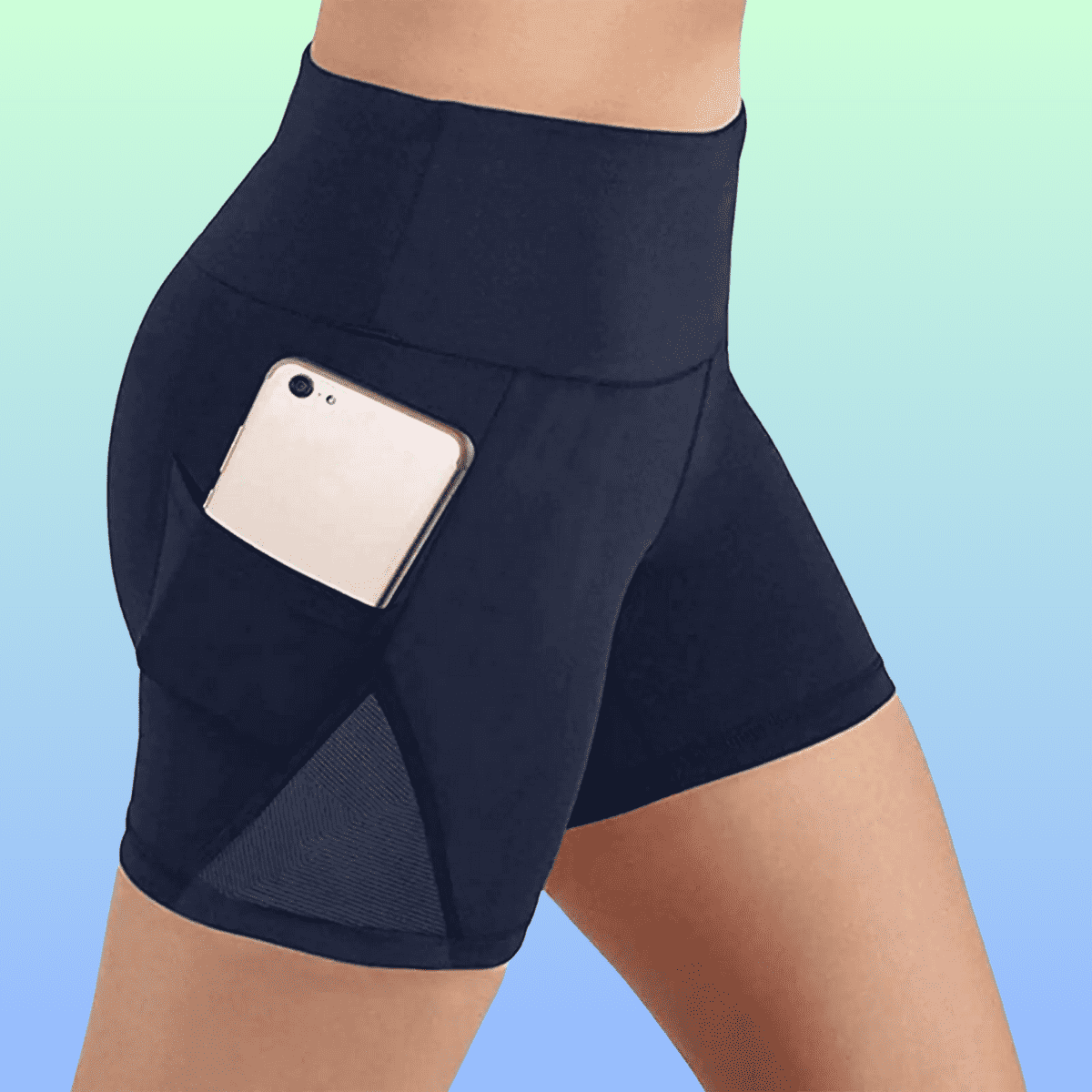 Navy Women's Yoga Quick Dry Shorts