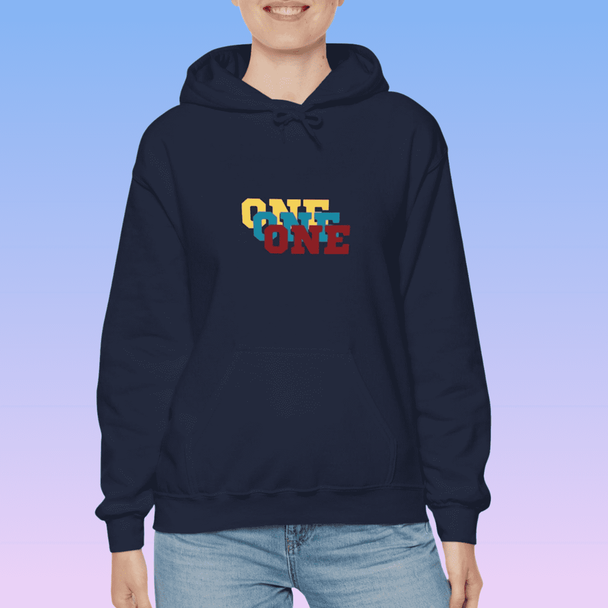 Navy Women's 'ONE' Hoodie