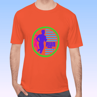 Men's Neon Orange Run Club Moisture Wicking Tee