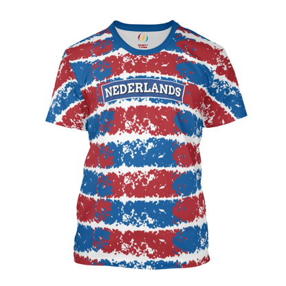 Netherlands Women's Supporter T-Shirt – Red, White & Blue