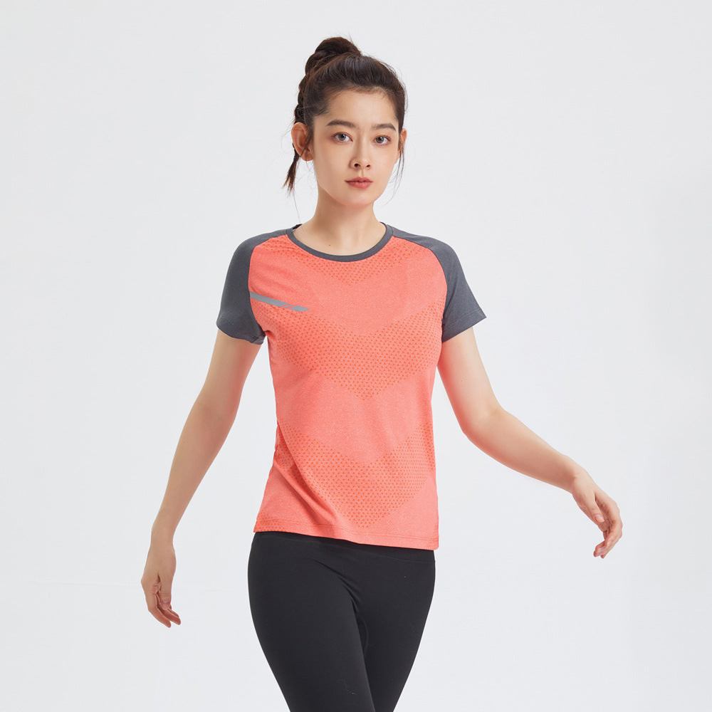 Women's Orange Quick-drying Sports T-Shirt