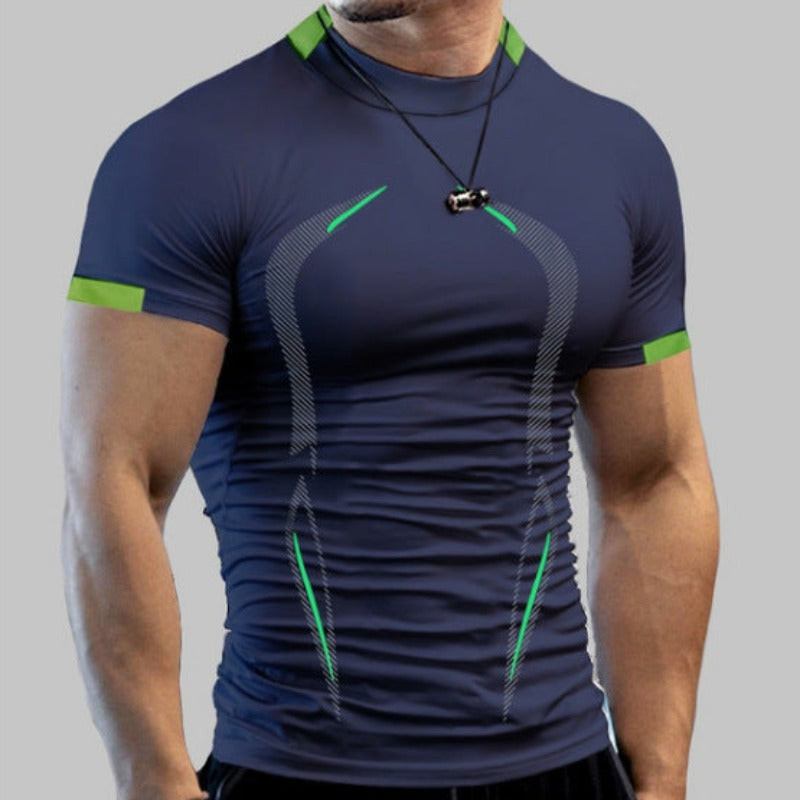 Men's Navy Blue Quick-drying Fitness T-Shirt
