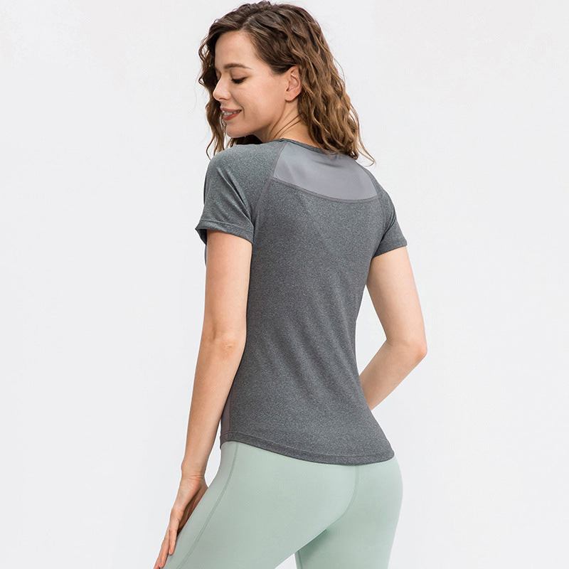 Women's Gray Breathable Fitness T-Shirt