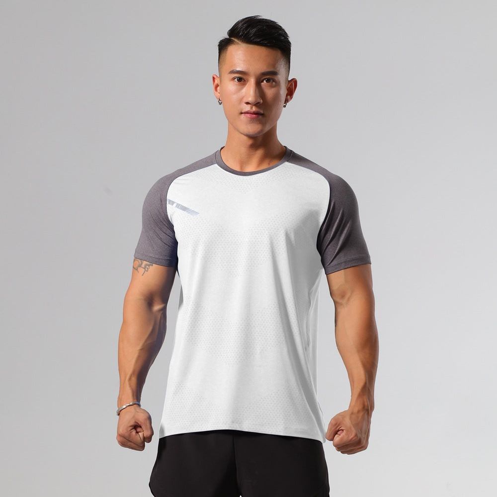 Men's White Quick-drying Sports T-Shirt