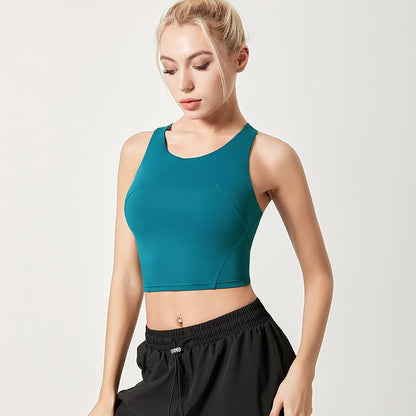 Lake Green High-strength Supportive Fitness Crop Top