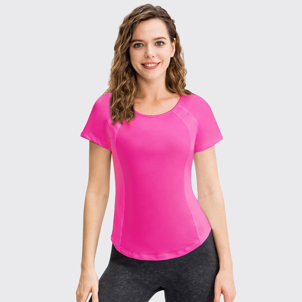Women's Rose Red Breathable Fitness T-Shirt