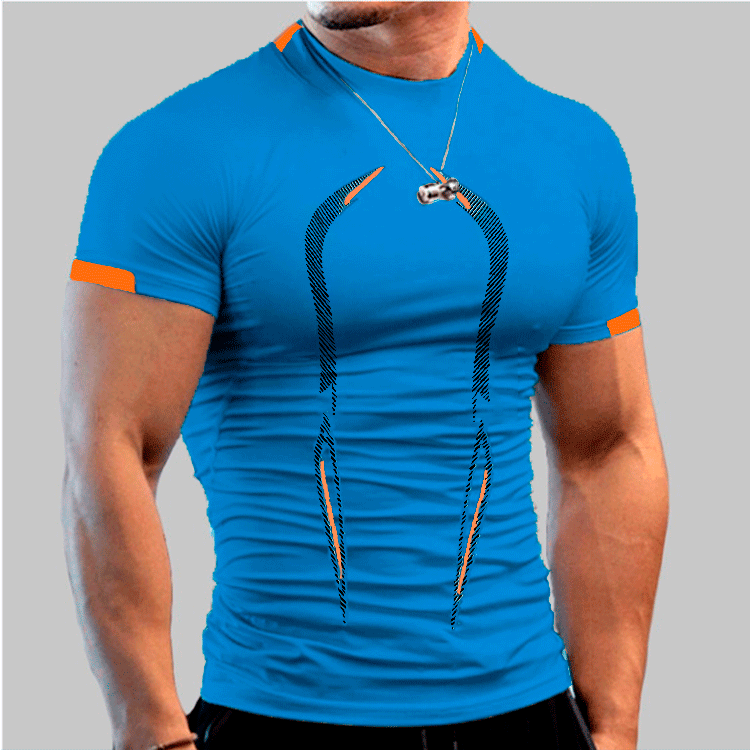 Men's Sapphire Quick-drying Fitness T-Shirt