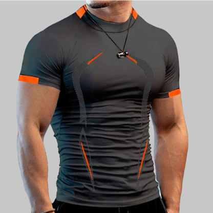 Men's Dark Grey Quick-drying Fitness T-Shirt