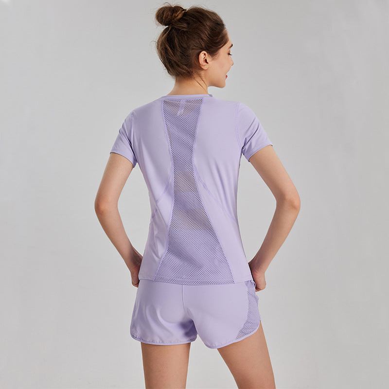Women's Purple Quick-drying Running T-Shirt