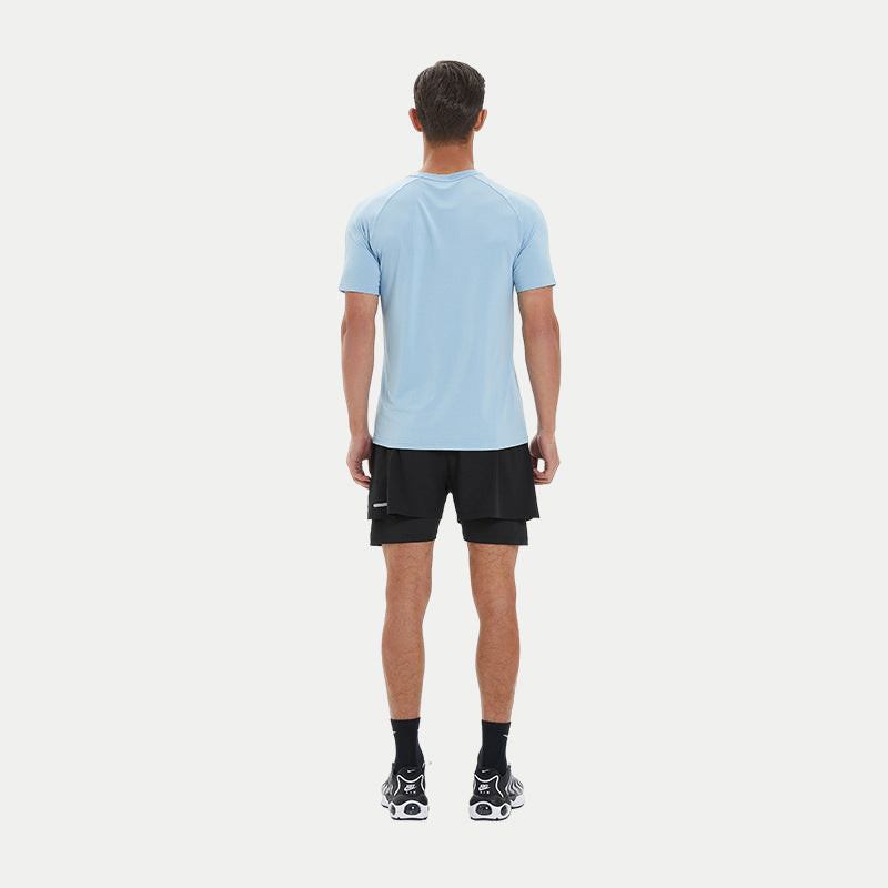 Men's Light Blue Quick-drying Sports T-Shirt