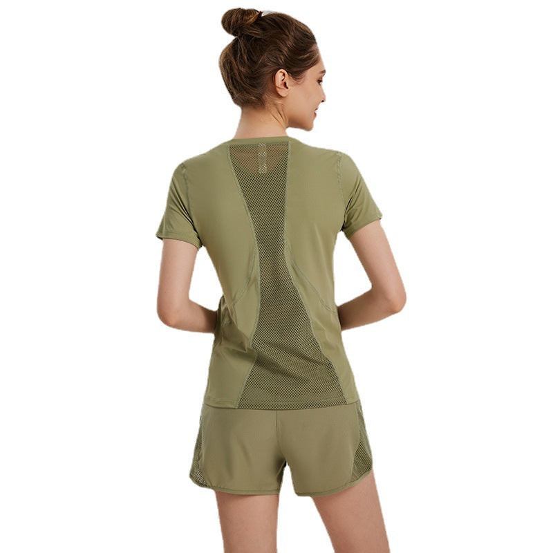 Women's Olive Quick-drying Running T-Shirt