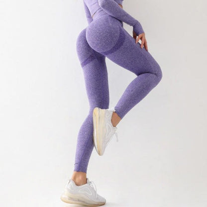 Purple High Waist Hip Lift Yoga Pants