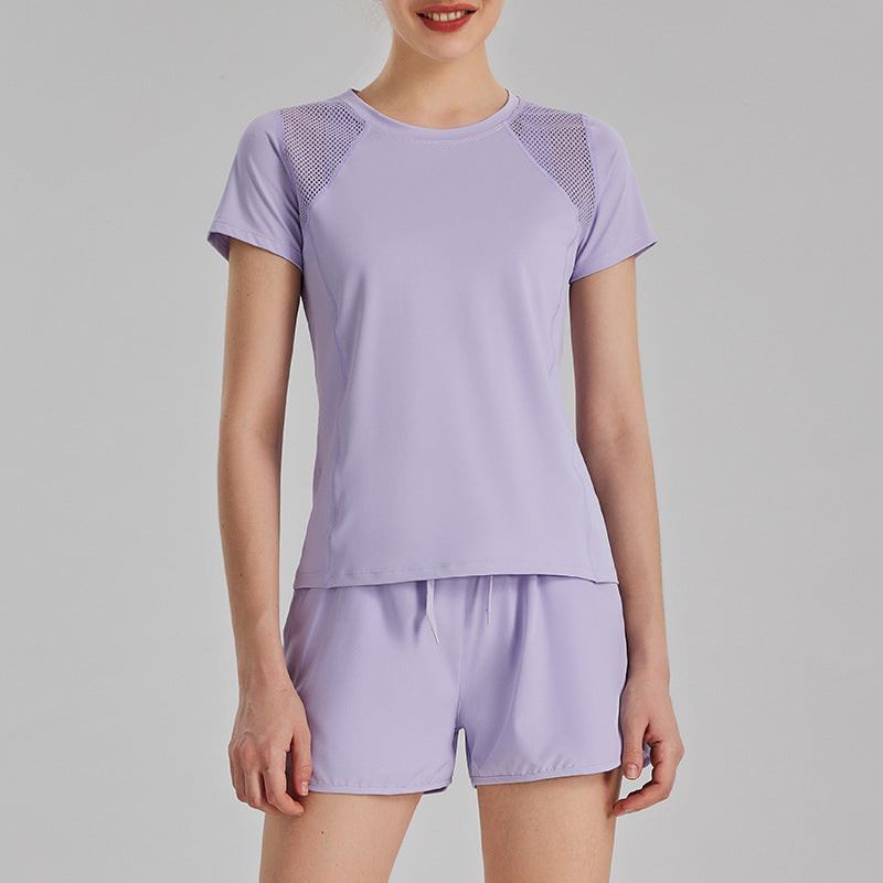Women's Purple Quick-drying Running T-Shirt