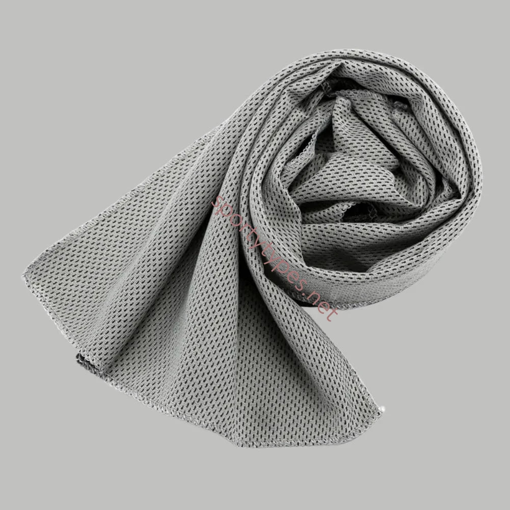 Gray Microfiber Sports Towel